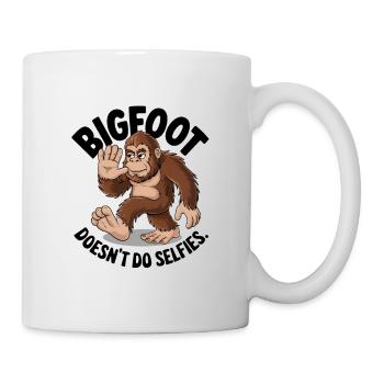 Bigfoot ne fait pas de selfies - Mug blanc - blanc - Droite