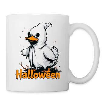 Spooky Duck Ghost Halloween T-Shirt | Cute Ghostly - Mug - white - Right