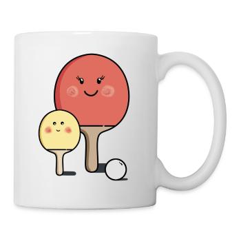 Süße Tischtennis Shirts & Strampler für Babys - Tasse - Weiß - Rechts