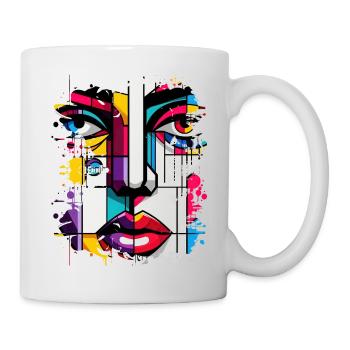 Women girl power design art female feminism symbol - Mug - white - Right