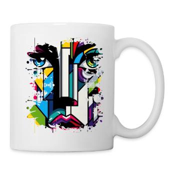 Women girl power design art female feminism symbol - Mug - white - Right