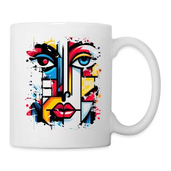 Women girl power design art female feminism symbol - Mug - white - Right