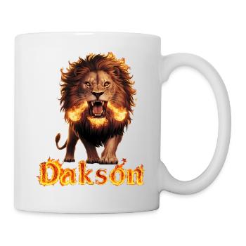 Majestätischer Dakson Löwe - Tasse - Weiß - Rechts