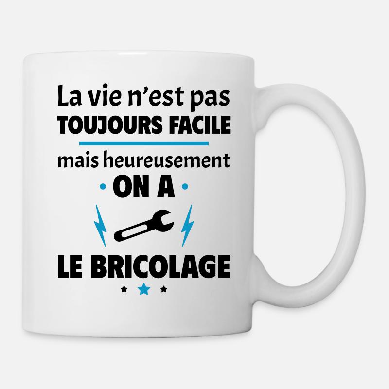 La vie n'est pas toujours facile, bricolage - Mug blanc - blanc