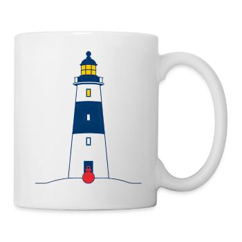 Balise de phare sur la côte - Mug blanc - blanc - Droite