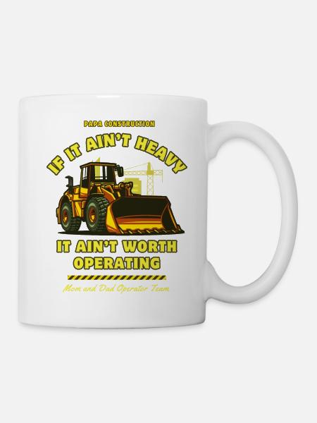 Power Work ,,Radlader" - Tasse - Weiß
