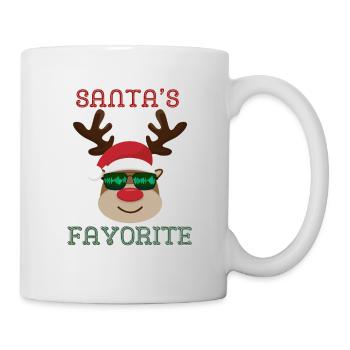 “Santa’s Favorite” Reindeer Character - Mug - white - Right