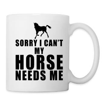 Sport équestre Dressage Saut d’obstacles - Mug blanc - blanc - Droite