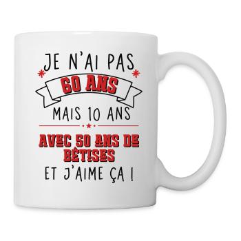 60th Birthday - I'm not 60 - Mug - white - Right
