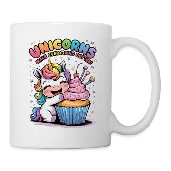 Les licornes rendent tout meilleur - Mug blanc - blanc - Droite