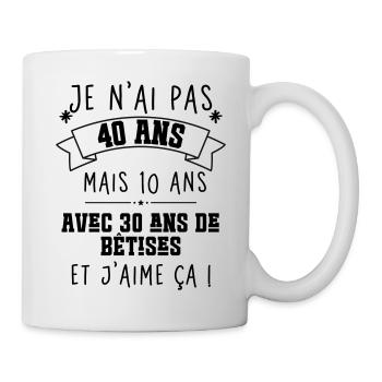 40 years anniversary - Mug - white - Right