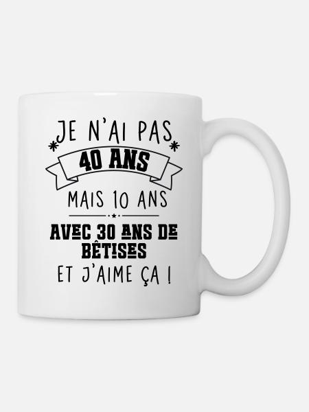 40 ans anniversaire - Mug blanc - blanc