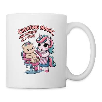 Magie kreieren, ein Haarschnitt nach dem anderen! - Tasse - Weiß - Rechts