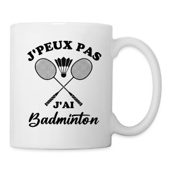 Humour badminton - Mug blanc - blanc - Droite