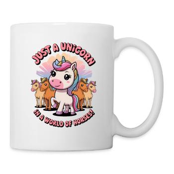 Juste une licorne dans un monde de chevaux ! - Mug blanc - blanc - Droite