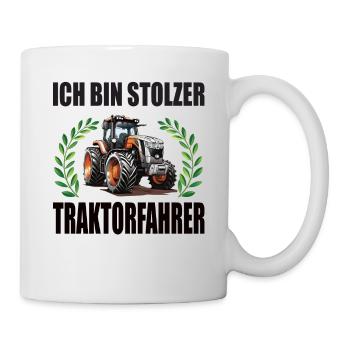 Proud Tractor Driver Funny Tractor Driver - Mug - white - Right