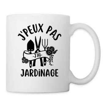 Je peux pas j ai jardinage - Mug blanc - blanc - Droite