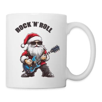 Weihnachtsmann Gitarre - Tasse - Weiß - Rechts