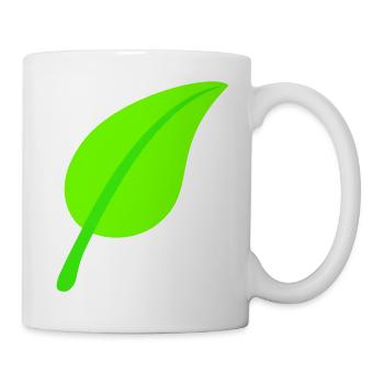 Green Beautiful Leaf Eco Spring Summer Nature - Mug - white - Right