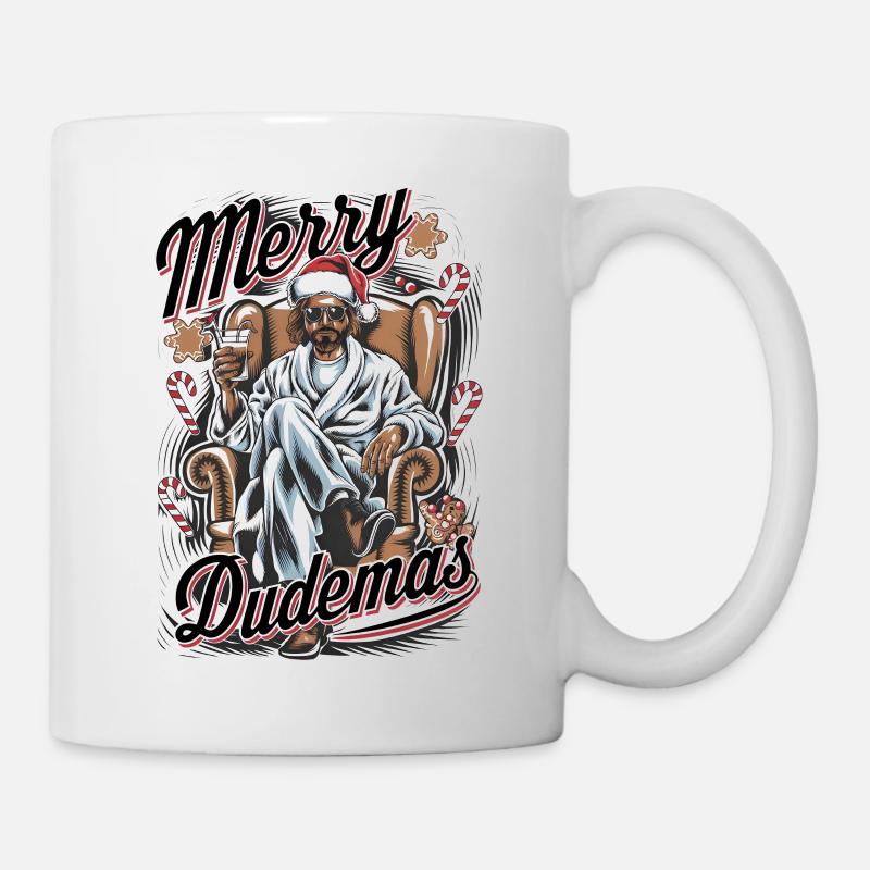 Lebowski Frohe Dudemas! - Tasse - Weiß