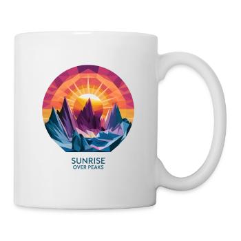 Sonnenaufgang über den Gipfeln - Tasse - Weiß - Rechts