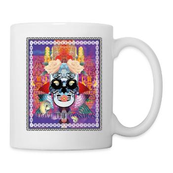 Crâne Violet - Mug blanc - blanc - Droite