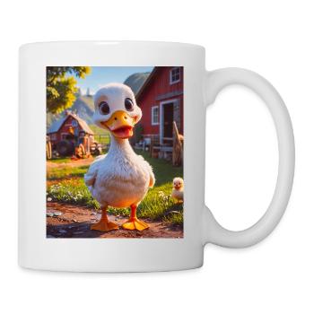 Animaux super mignons dans une ferme – Goose - Mug blanc - blanc - Droite
