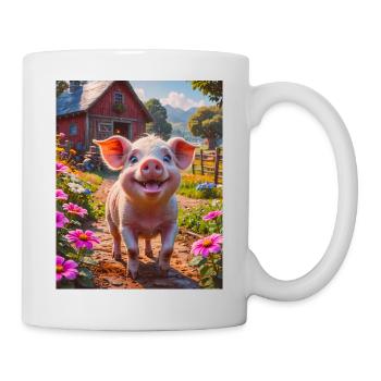 Super süße Tiere im Wald – Hausschwein - Tasse - Weiß - Rechts