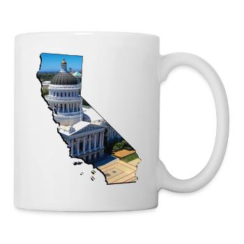 California Capitol in der California Landkarte - Tasse - Weiß - Rechts