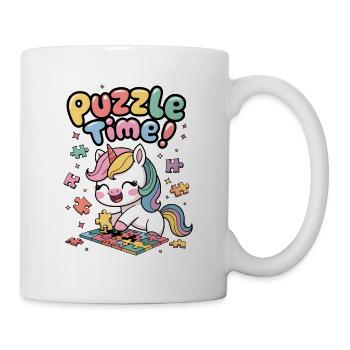 C’est l’heure des puzzles ! - Mug blanc - blanc - Droite