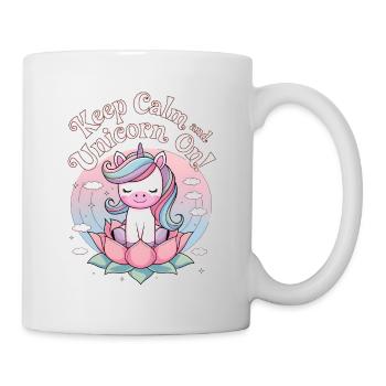 Gardez votre calme et votre licorne ! - Mug blanc - blanc - Droite