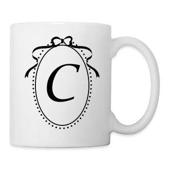 Vintage Letter c Ribbon - Gift Idea - Mug - white - Right