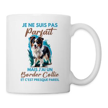 Pas parfait mais jai un border collie chien race - Mug blanc - blanc - Droite