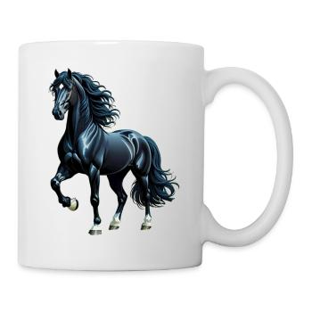 schwarze Schönheit - Tasse - Weiß - Rechts