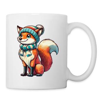 Weihnachten Fuchs Herr - Tasse - Weiß - Rechts
