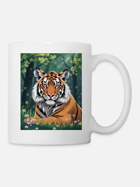 Tiger Majestätisch - Tasse - Weiß
