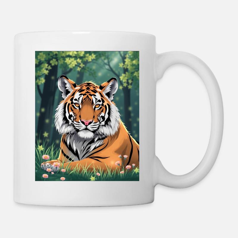 Tiger Majestätisch - Tasse - Weiß