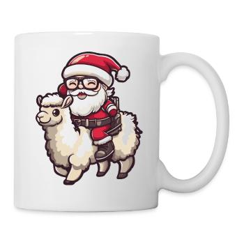 Lama alpaga Père Noël - Mug blanc - blanc - Droite