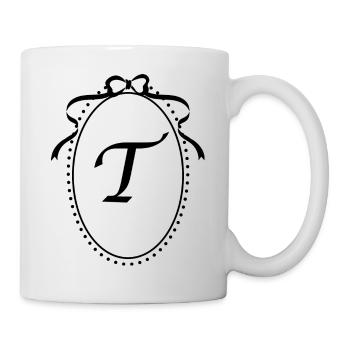 Vintage Letter t Band - Geschenkidee - Tasse - Weiß - Rechts