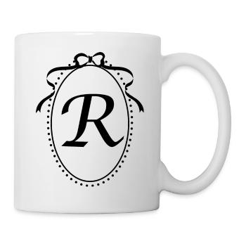 Vintage Letter r Ribbon - Gift Idea - Mug - white - Right