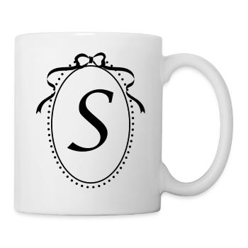 Vintage Ribbon Letters - Gift Idea - Mug - white - Right