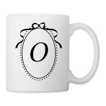 Vintage Letter o Ribbon - Gift Idea - Mug - white - Right