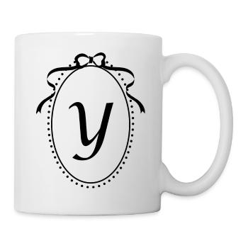 Vintage Brief und Band - Geschenkidee - Tasse - Weiß - Rechts