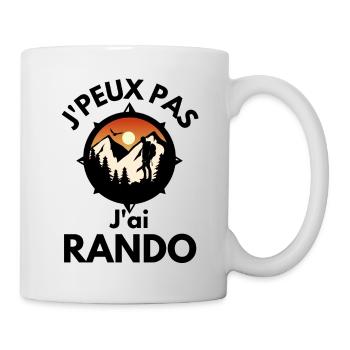 Je peux pas j ai rando randonnée - Mug blanc - blanc - Droite