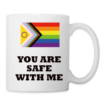 LGBTQ SAFE SPACE Du bist sicher bei mir - Tasse - Weiß - Rechts