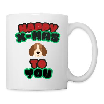 Happy X-mas to you Hund Design - Tasse - Weiß - Rechts