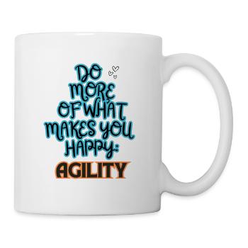 Agilité Faites plus de ce qui vous rend bleu/orange - Mug blanc - blanc - Droite