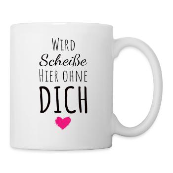 Je vais chier ici sans toi au revoir collègue - Mug blanc - blanc - Droite