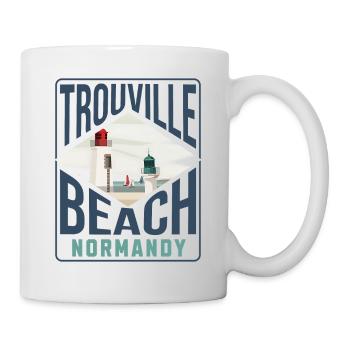 Trouville beach Normandy blc - Mug blanc - blanc - Droite