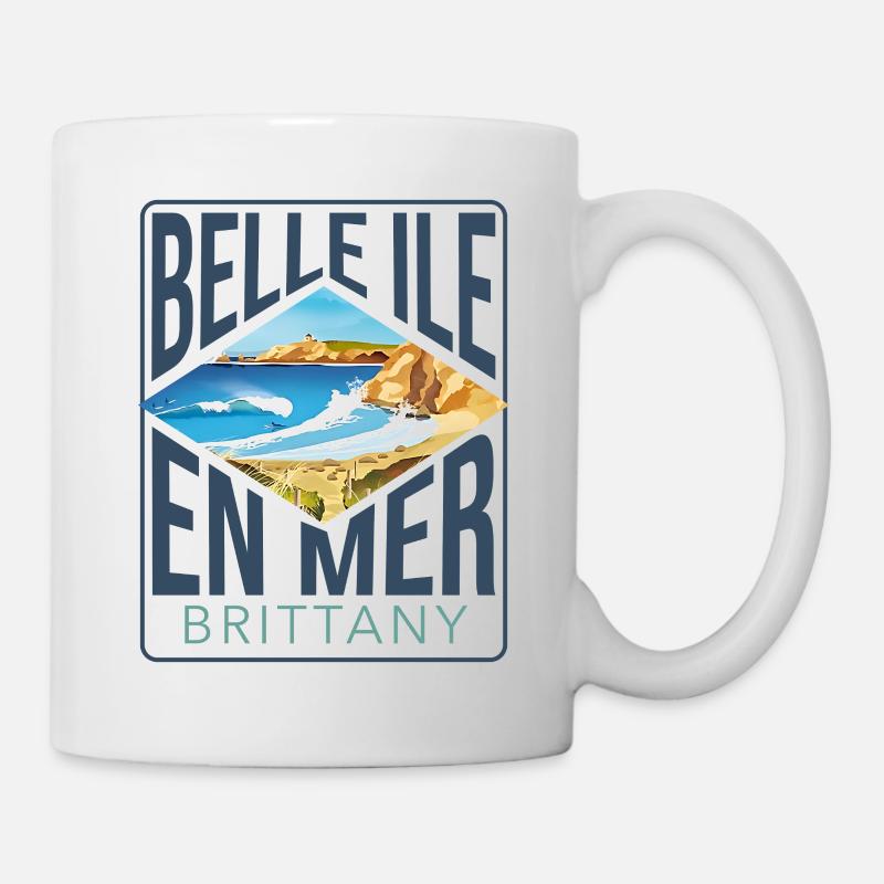 Schöne Insel auf dem Meer - Tasse - Weiß